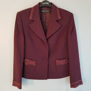 NWT Albert Nipon Petites Bordeaux Suit